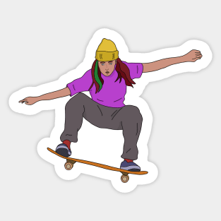 Skateboarding Sticker